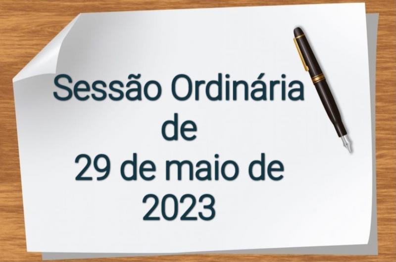 RESUMO DA SESSÃO DE 29 DE MAIO DE 2023